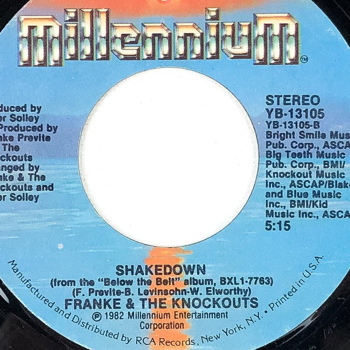 Franke & The Knockouts 45 RPM Record Shakedown / Without You Millennium 1982 1