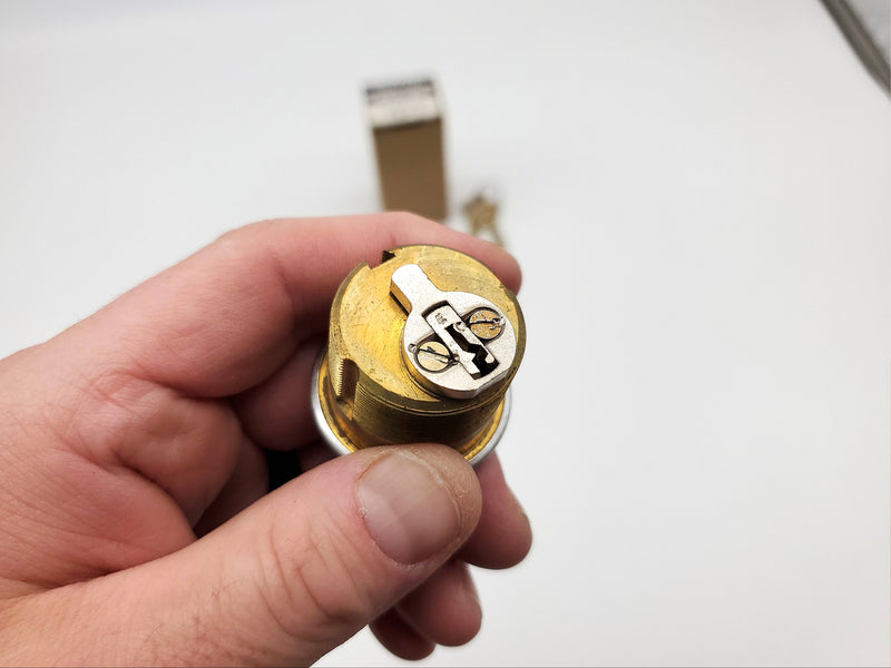 Schlage Mortise Lock Cylinder 26-072 E Keyway Satin Chrome 1" Length NOS