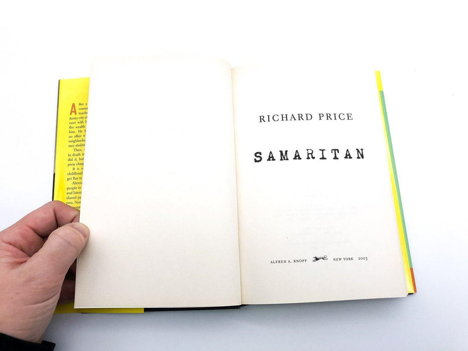 Samaritan Richard Price 2003 Alfred A. Knopf First Edition Book Club Hardcover 7