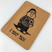 W R Berries I Wuv You Print On Wood Grain Print Picture 3