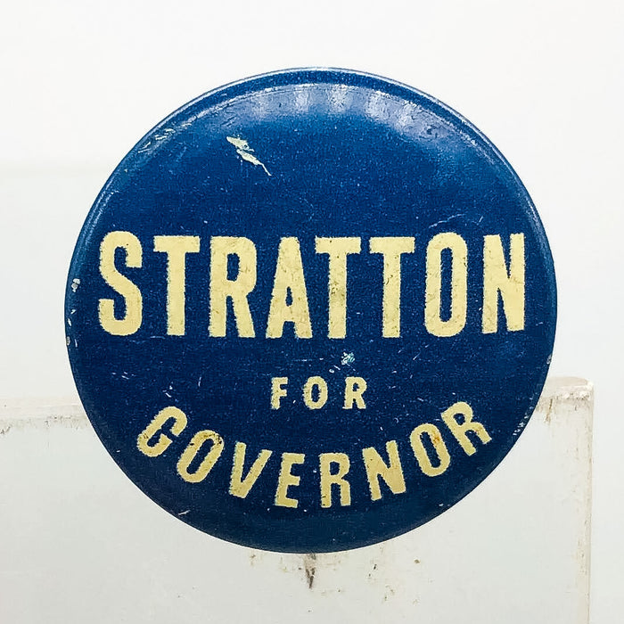 Stratton For Governor Button Pinback .75" Illinois Campaign Green Duck Co 12