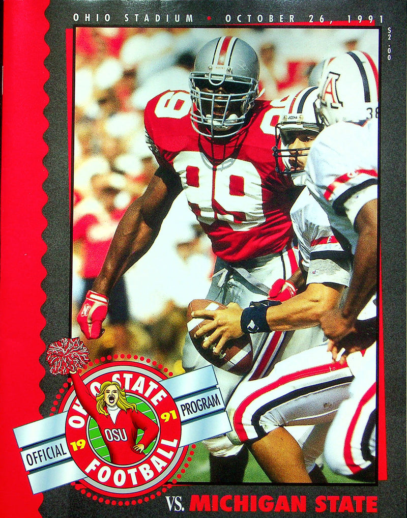 Ohio State Buckeye Football Program October 26 1991 Vs. Michigan State Spartans