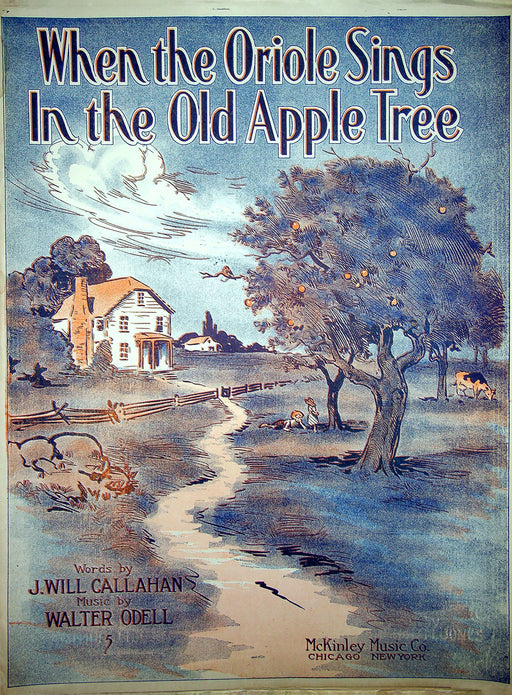 Sheet Music When The Oriole Sings In The Old Apple Tree J W Callahan W Odell 1