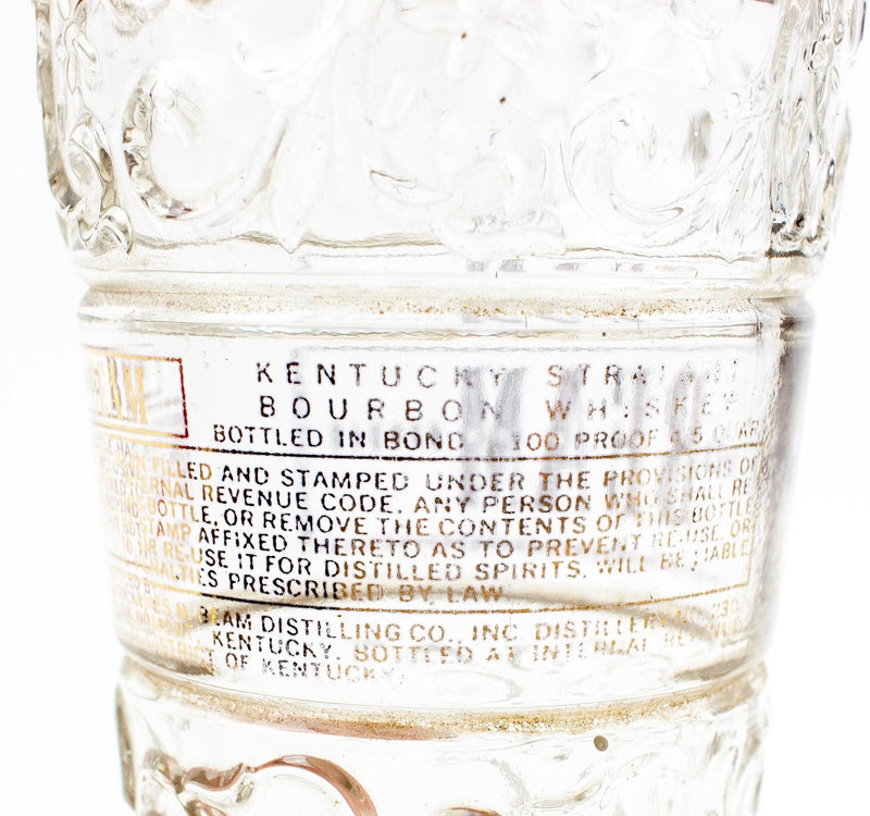 Vintage Rare Bonded Beam Clear Decanter - Crystal Glass Bonded 6