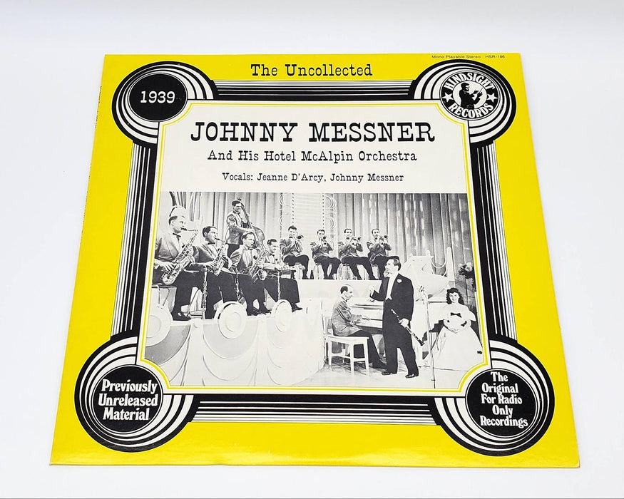 Johnny Messner And His Orchestra The Uncollected 1939 LP Record Hindsight 1982 1