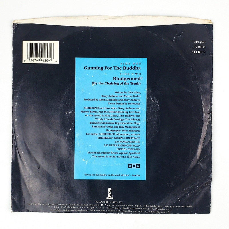 Shriekback Gunning For the Buddha Record 45 RPM Single Island Records 1986 2