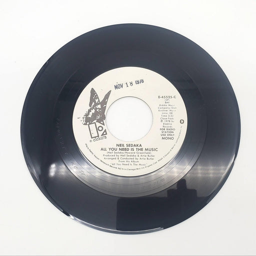 Neil Sedaka All You Need Is The Music Single Record Elektra Records 1978 PROMO 1