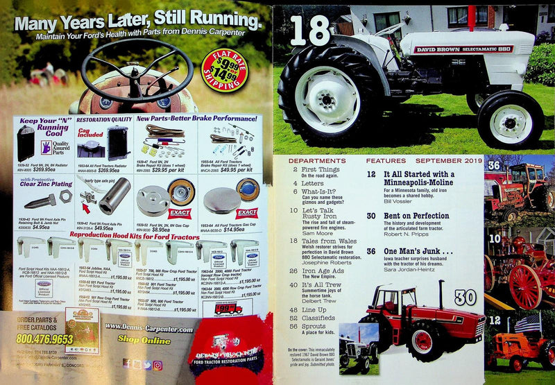 Farm Collector Magazine September 2019 Vol 22 # 2 Selectamatic Restoration