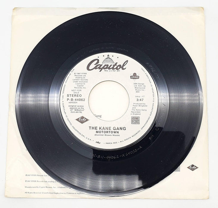 The Kane Gang Motortown 45 RPM Single Record Capitol 1987 PROMO P-B-44062 3