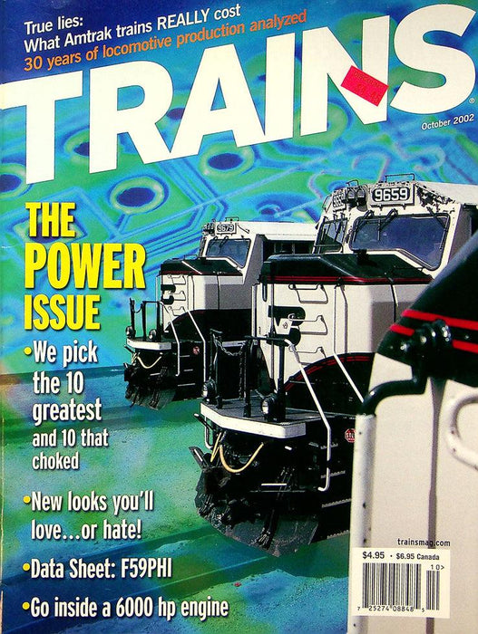 Trains Magazine October 2002 Vol 62 No 10 The Power Issue, Pick The 10 Greatest