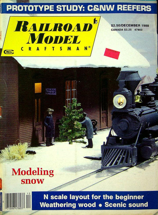 Railroad Model Craftsman Magazine December 1988 Vol 57 No 7 Modeling Snow