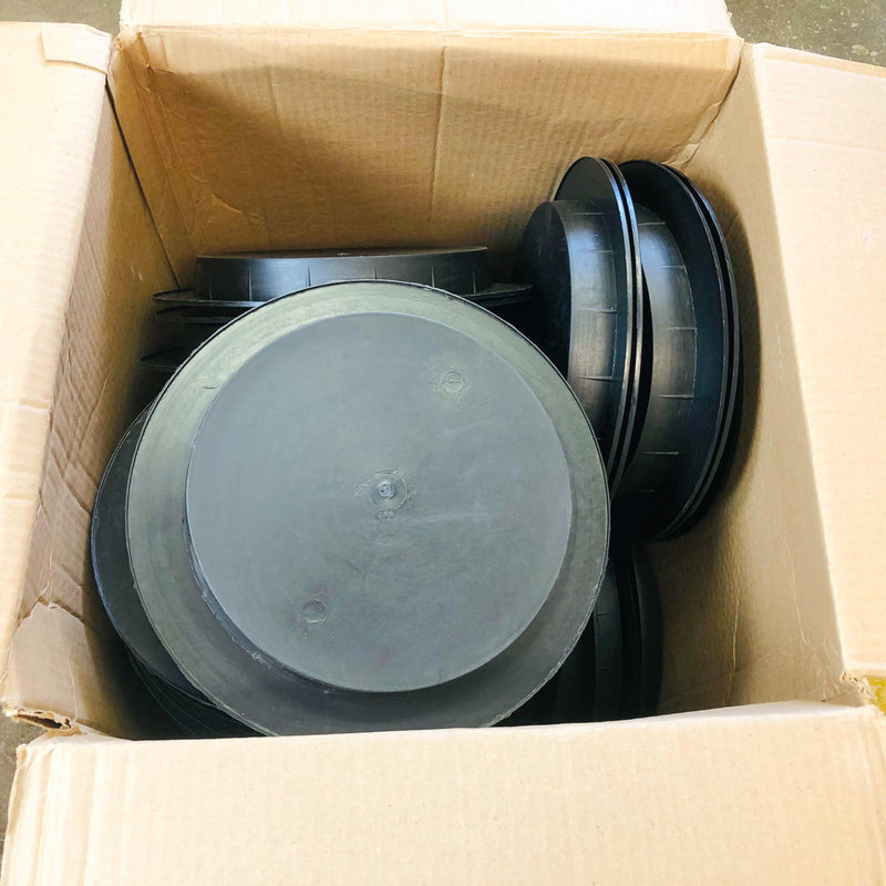 Raised Face Flange Protector Cover 10 ANSI Pipe Size Black Polyethylene PE 50ct