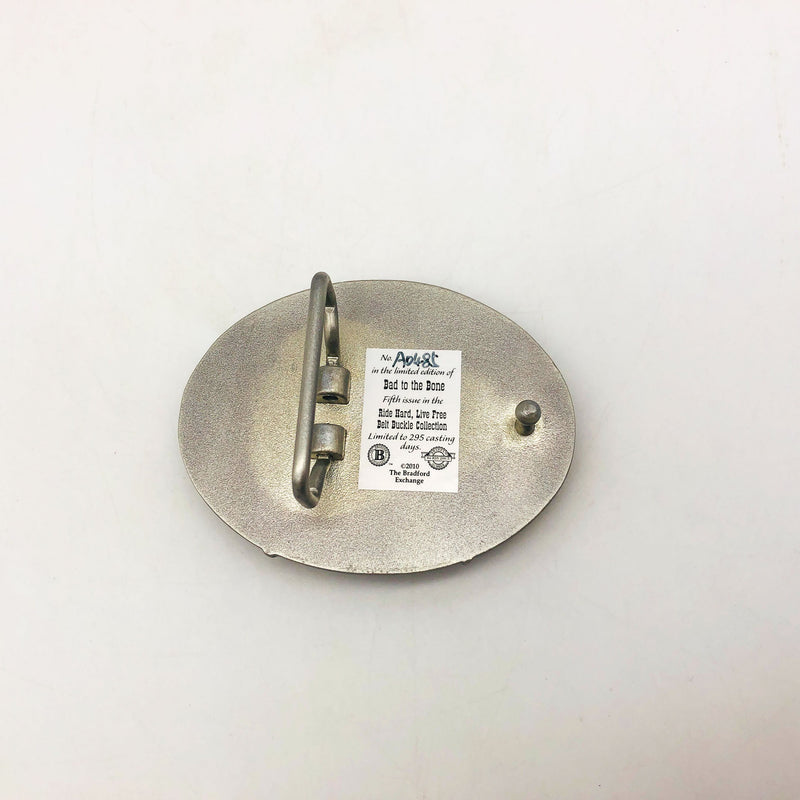 Pewter Belt Buckle Freedom Rider Bad To The Bone Motorcycle Biker Eagle Skull