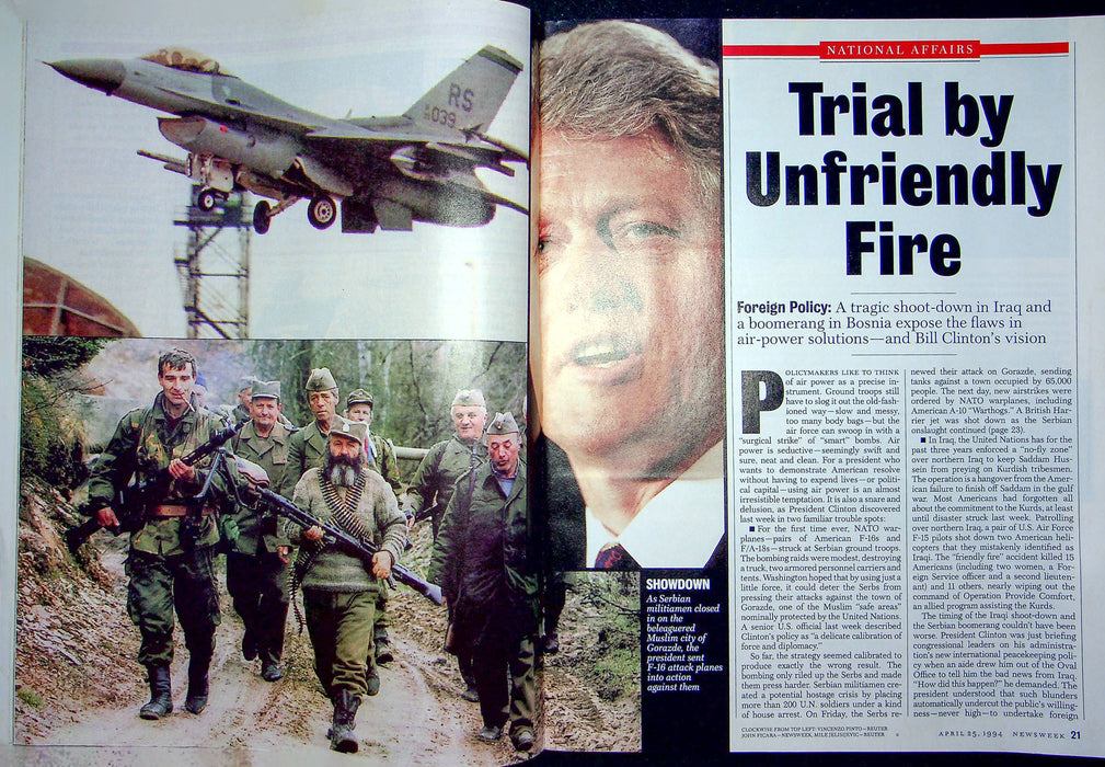 Newsweek Magazine April 25 1994 Friendly Fire Accident US Air Force F-15 Iraq