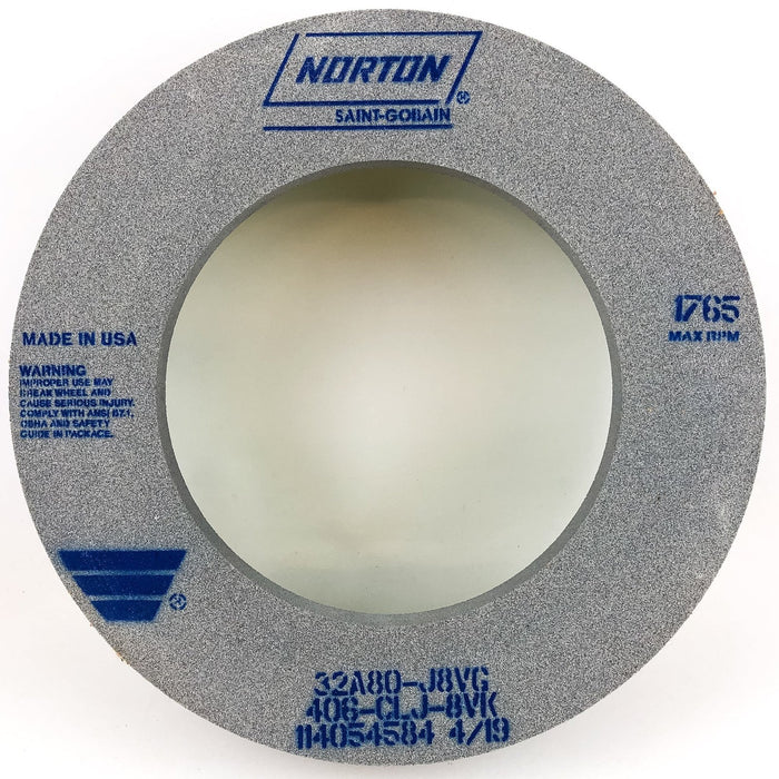 Norton Grinding Wheel 13" x 4-3/8" x 8" Gleason Cup 32A80-J8VG 1