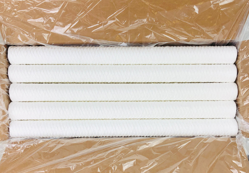 15pk String Wound Filter Cartridge 30"x2.5" 1 Micron Sediment Water P M39R30S