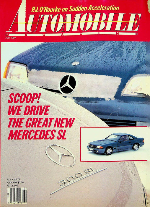 Automobile Magazine July 1989 Vol 4 # 4 Mercedes SL