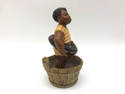 All Gods Children Figurine Bean Little Boy Resin Statue Clear Water Holcombe COA 6