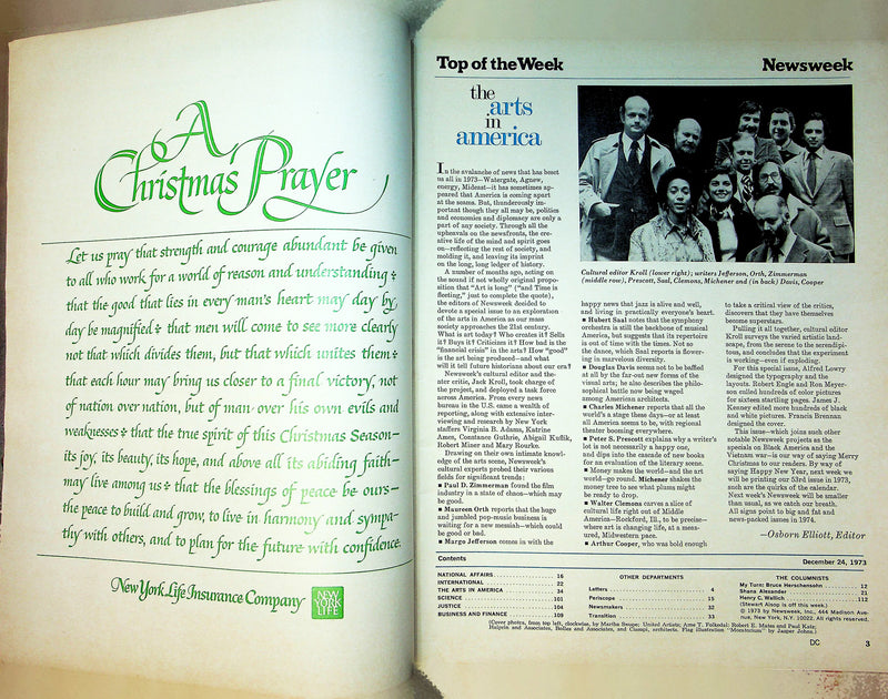 Newsweek Magazine December 24 1973 Arts In America Special Issue Watergate Nixon 2