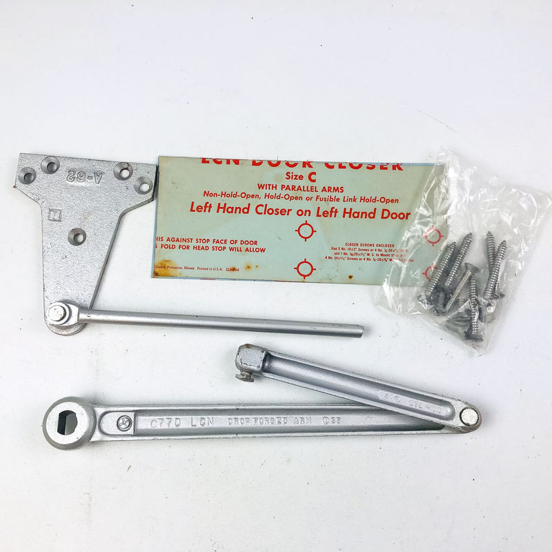 LCN Size C Potbelly Closer Arm PAR REG ALUM Parallel Mount Regular NH