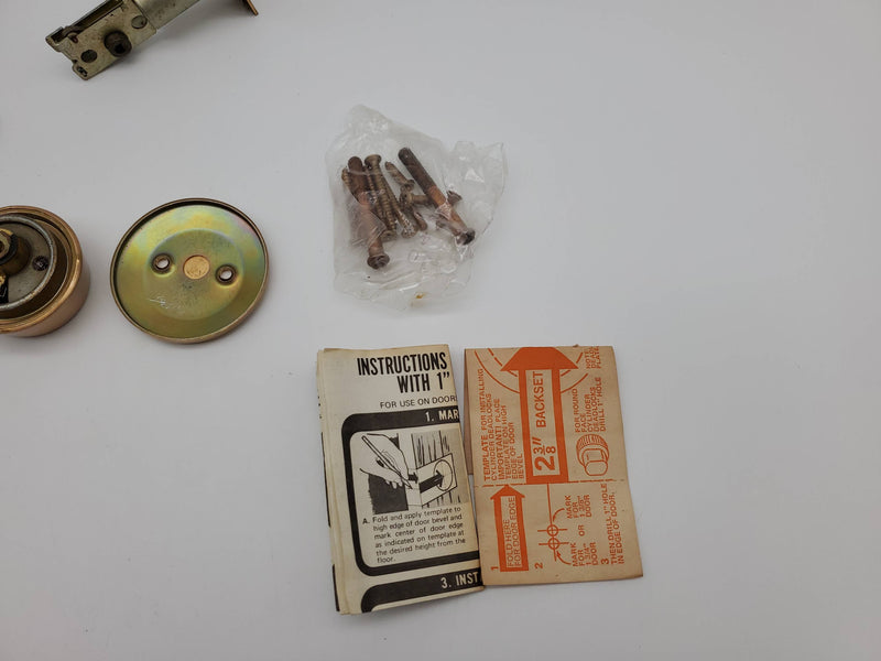 Kwikset Single Cylinder Deadbolt Satin Bronze Model 881 Auxiliary with Blank NOS