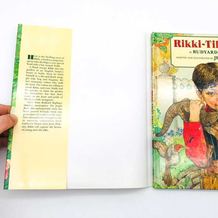 Rikki Tikki Tavi Hardcover Rudyard Kipling 1988 Cobra India Mongooses J. Pinkney 6