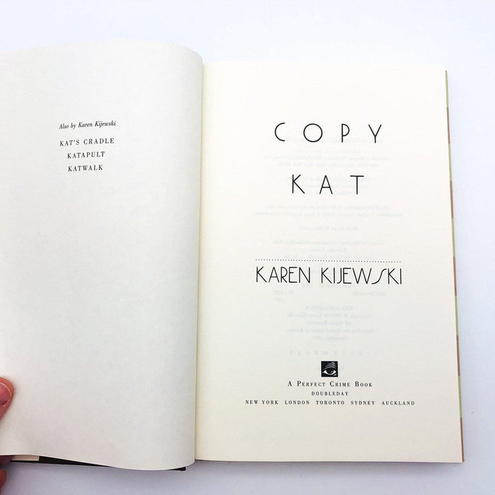 Copy Kat Hardcover Karen Kijewski 1992 Serial Killer Kat Colorado PI 1st Edition 7