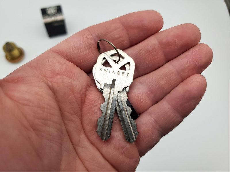 Kwikset Mortise Lock Cylinder No 362 Satin Bronze 1-3/8" Length 2 Keys NOS