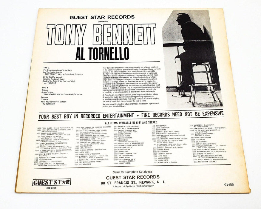 Tony Bennett I've Grown Accustomed To Her Face 33 RPM LP Record Guest Star 1961 2