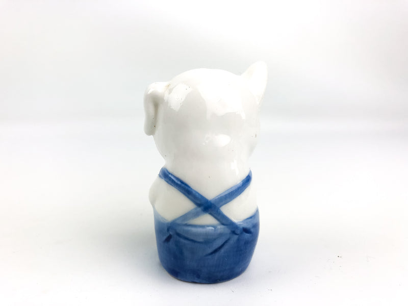 Porky Pig Salt & Pepper Shaker Little Piggy Rosy Cheeks Blue Overalls 3"