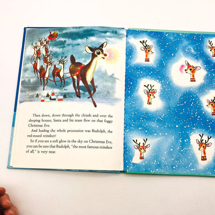 Rudolph The Red Nosed Reindeer HC Richard Scarry 1985 Christmas Golden Books 9