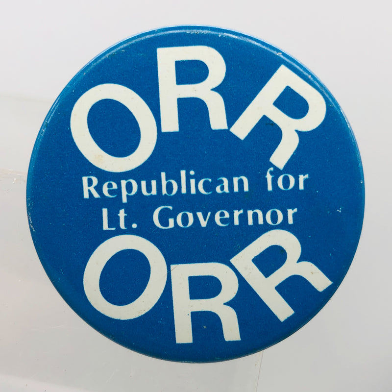 Vintage Robert D Orr Button 2" Indiana Republican Lieutenant Governor Campaign