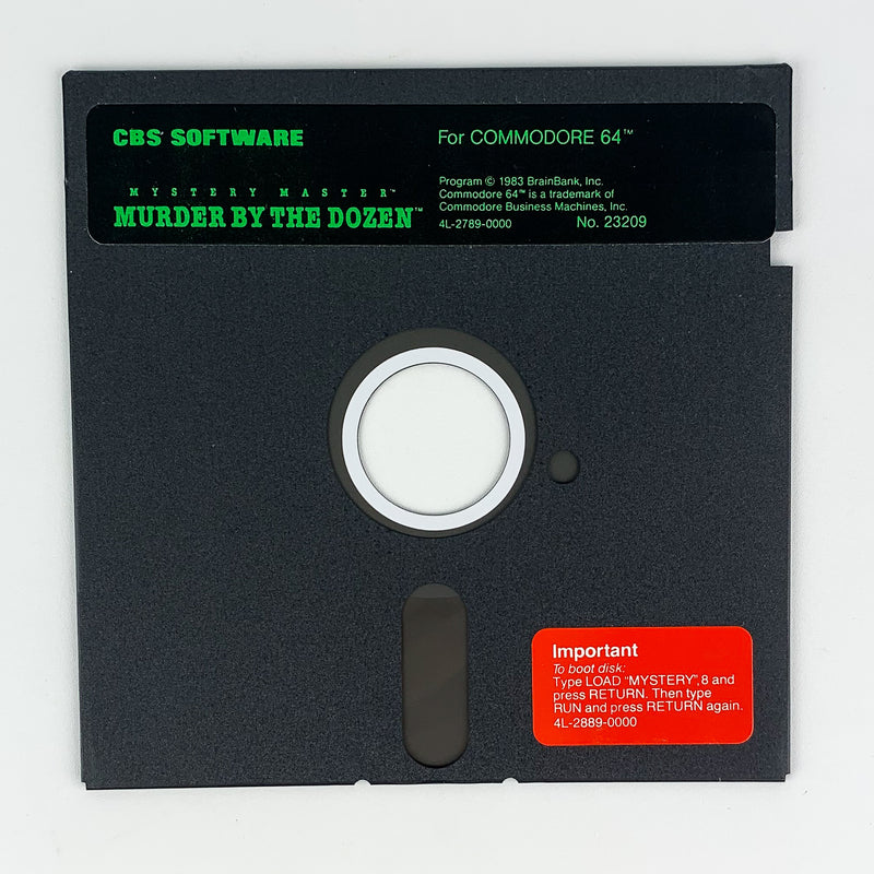 Mystery Master: Murder by the Dozen - Commodore 64 | 1983 CBS Software
