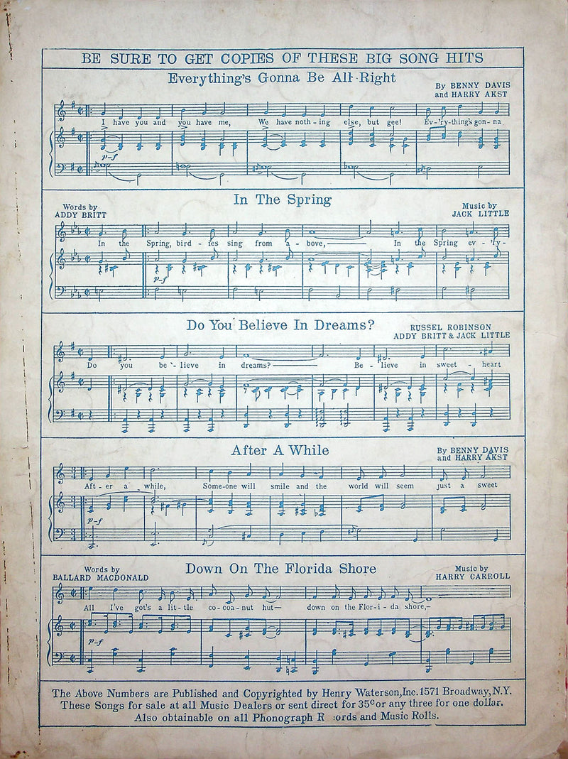 Sheet Music Hello Swanee Hello Eddie Simon Sam Coslow Addy Britt 1926 Chicago 3