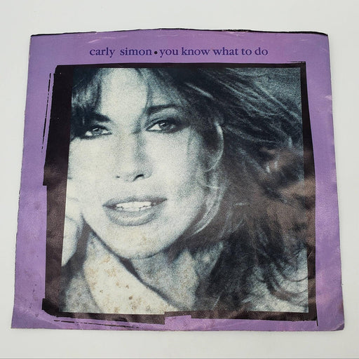 Carly Simon You Know What To Do Single Record Warner Bros 1983 7-29484 1