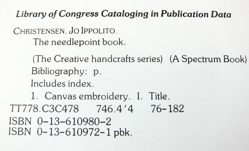 Needlepoint Book: 303 Stitches Patterns & Projects: PB - Jo Christensen | USED 5