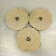 6" Buffing Polishing Wheel Buffer Pad 3pk 1" Arbor Cotton 50 Ply Spiral Sewn 3