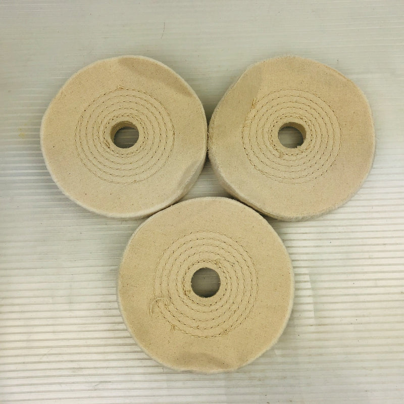 6" Buffing Polishing Wheel Buffer Pad 3pk 1" Arbor Cotton 50 Ply Spiral Sewn 3