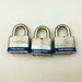 3ct Vintage No 1 Master Lock Padlock 1-1/4" Shackle New NOS Keyed Alike 2943 7