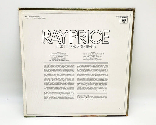 Ray Price For The Good Times 33 RPM LP Record Columbia 1970 C 30106 2
