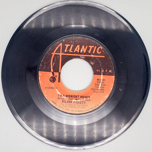Wilson Pickett I'm A Midnight Mover Record 45 RPM Single 45-2528 Atlantic 1968 2