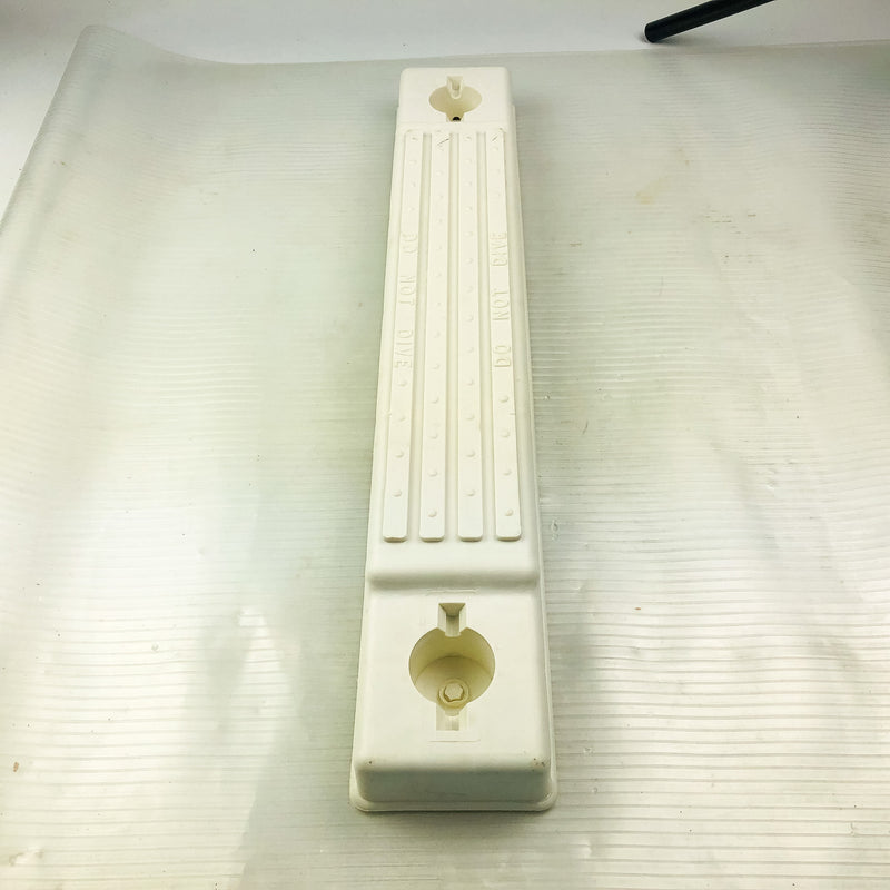 Replacement Top Step Pool Ladder Rung with Tread Do Not Dive 22" x 3.75" White 2