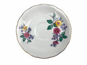 Vintage Royal Vale Mayfair Pink Yellow Daisies Saucer Plate Bone China England 1