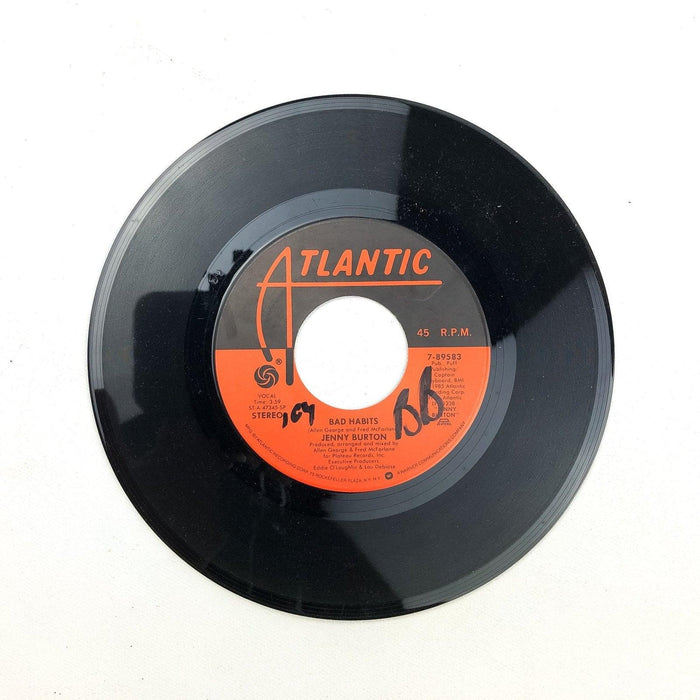 Jenny Burton Bad Habits / Let's Get Back to Love 45 RPM 7" Single Atlantic 3