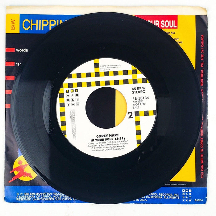 Corey Hart In Your Soul Record 45 RPM Single PB-50134 EMI 1988 Promo 4