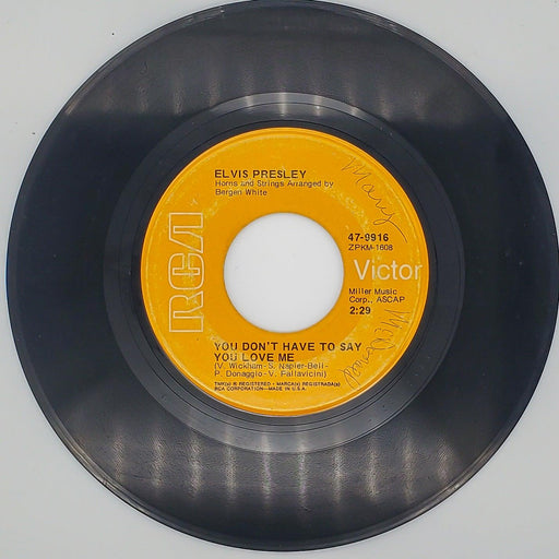 Elvis Presley You Don't Have To Say You Love Me Record 45 RPM Single RCA 1970 1