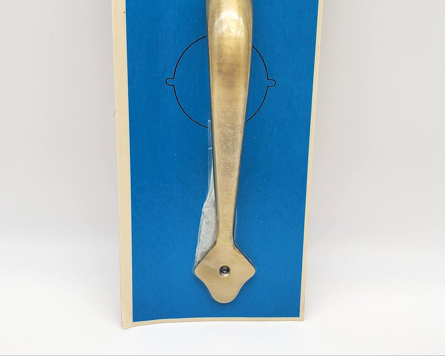 Vintage Kwikset Escutcheon Lockset Satin Brass Oxidized Relieved w/ Handle NOS 3