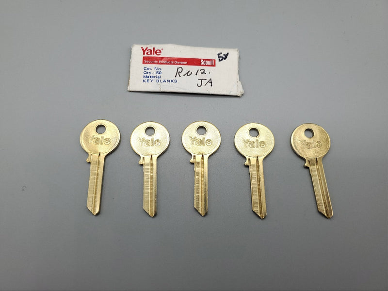 5x Yale RN12 Key Blanks JA Keyway Nickel Silver 6 Pin NOS 3