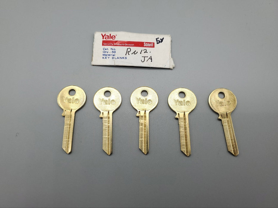 5x Yale RN12 Key Blanks JA Keyway Nickel Silver 6 Pin NOS 3