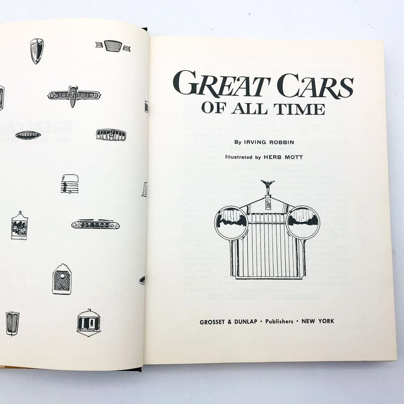 Great Cars Of All Time HC Irving Robbin 1960 1st Edition Illustrated Herb Mott 6
